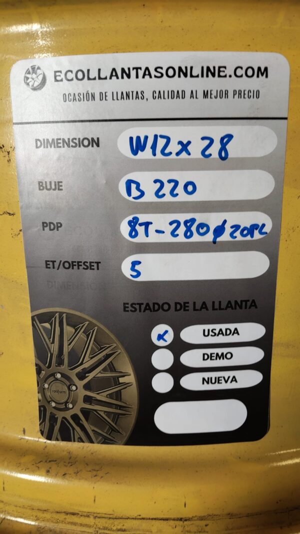 LLANTA W12 X 28