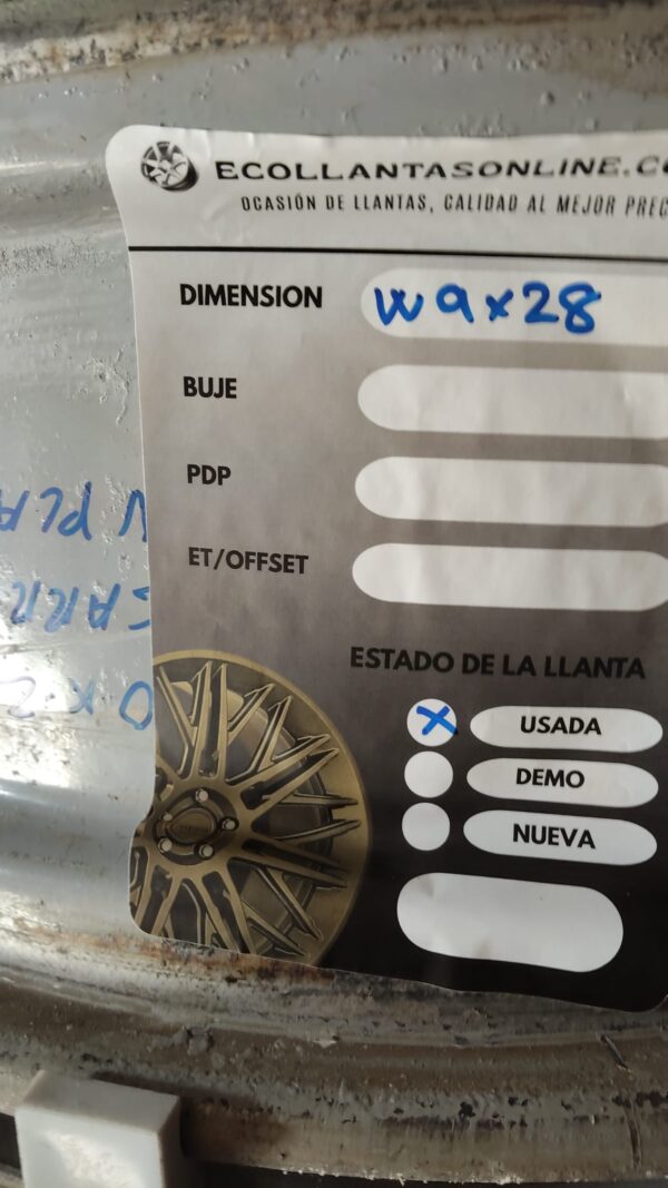 LLANTA W9 X 28