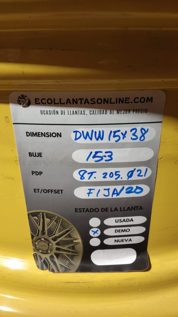 LLANTA DW15 X 38