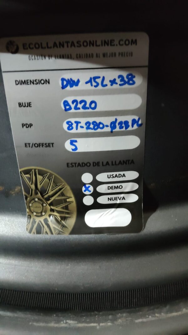 LLANTA DW15L X 38