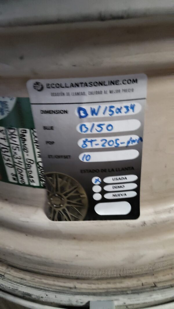 LLANTA DW15 X 34