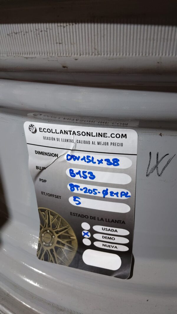 LLANTA DW15L X 38